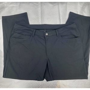 LuLuLemon ABC Classic Fit Pants Men's Artifact Black Warpstreme Flex - 38 W